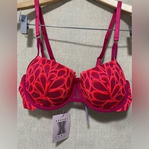 Savage X Fenty Not Sorry Lightly Lined Lace Balconette Bra 36D